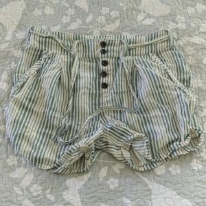 Free people size 8 high-waisted striped shorts